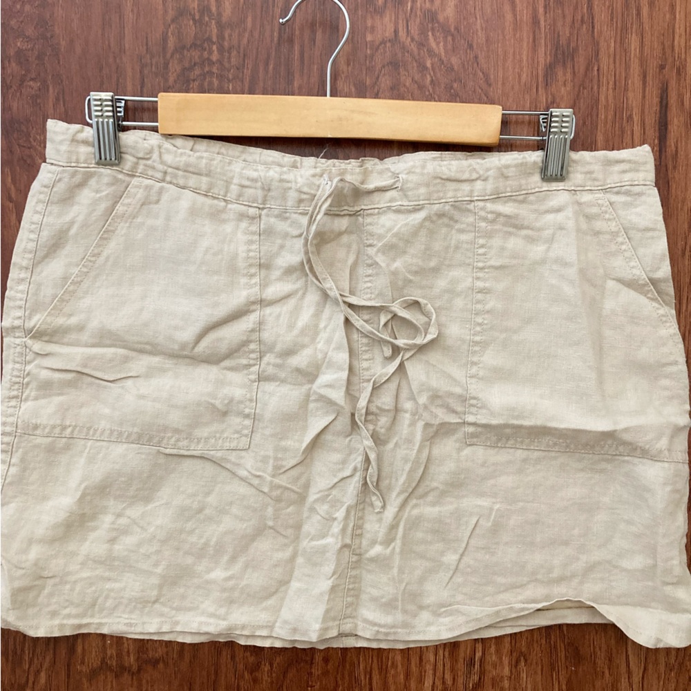 Linen mini skirt